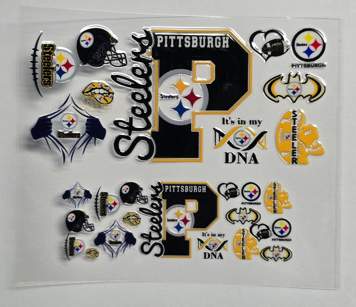 Mini Tumbler Keychain UV/DTF Wraps - Football - Pittsburgh - Multiple Designs Available