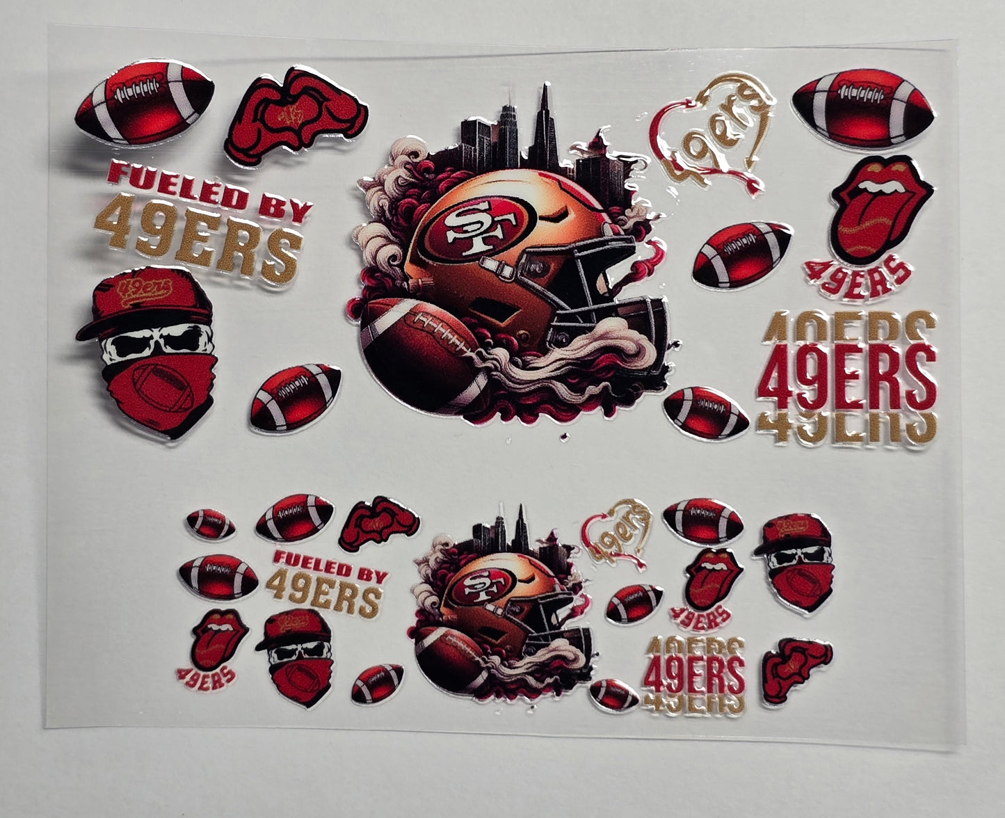 Mini Tumbler Keychain UV/DTF Wraps - Football - San Francisco - Multiple Designs Available