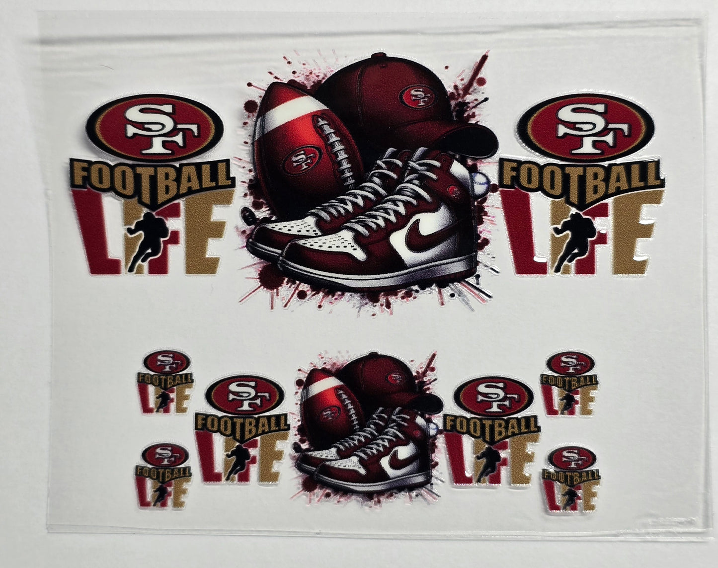 Mini Tumbler Keychain UV/DTF Wraps - Football - San Francisco - Multiple Designs Available