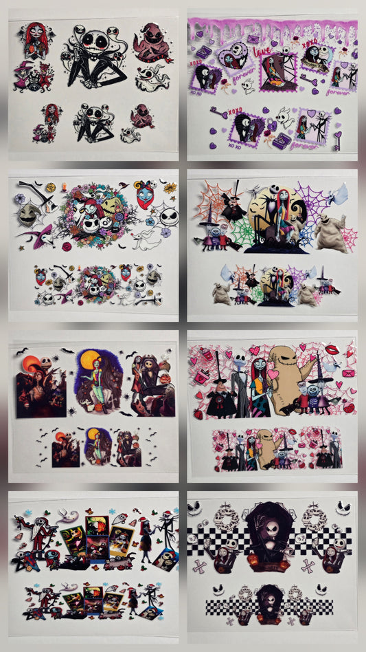 Mini Tumbler Keychain UV/DTF Wraps - Nightmare 1 - Multiple Designs Available