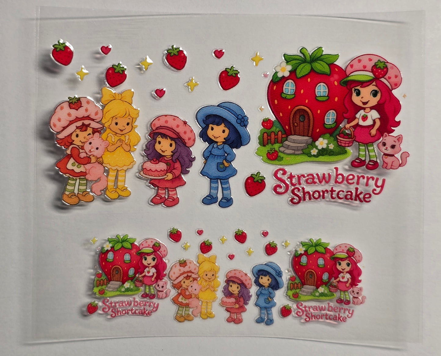 Mini Tumbler Keychain UV/DTF Wraps - Strawberry Shortcake - Multiple Designs Available