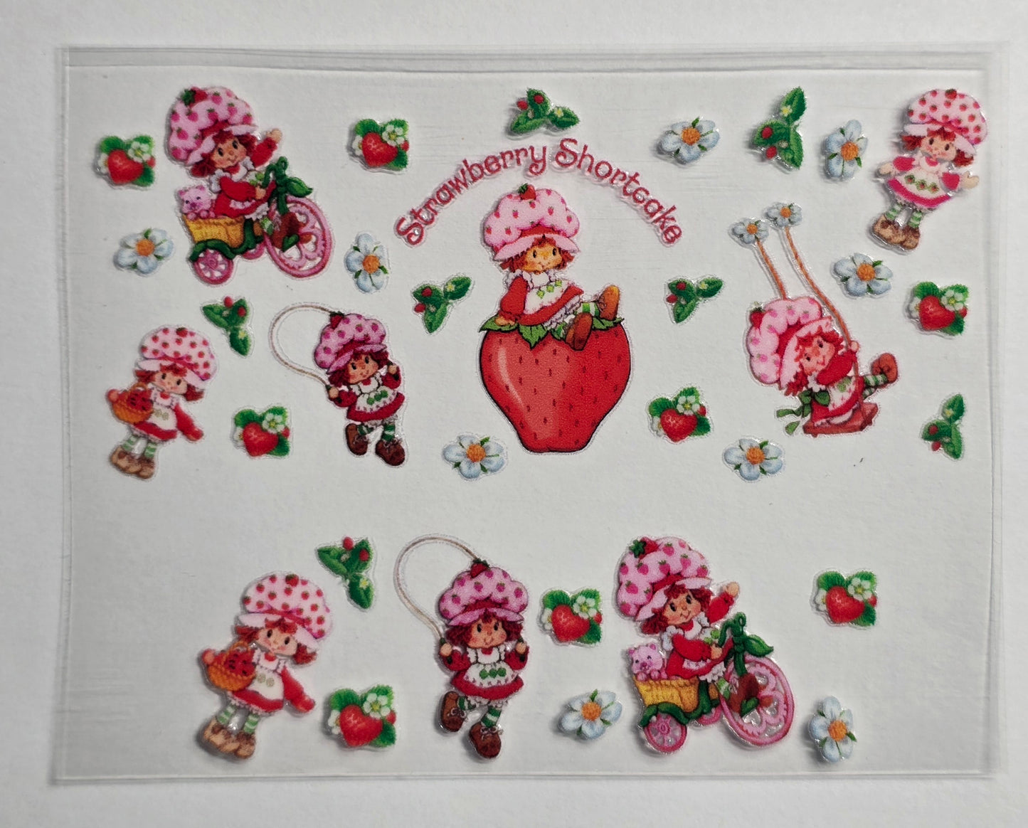 Mini Tumbler Keychain UV/DTF Wraps - Strawberry Shortcake - Multiple Designs Available
