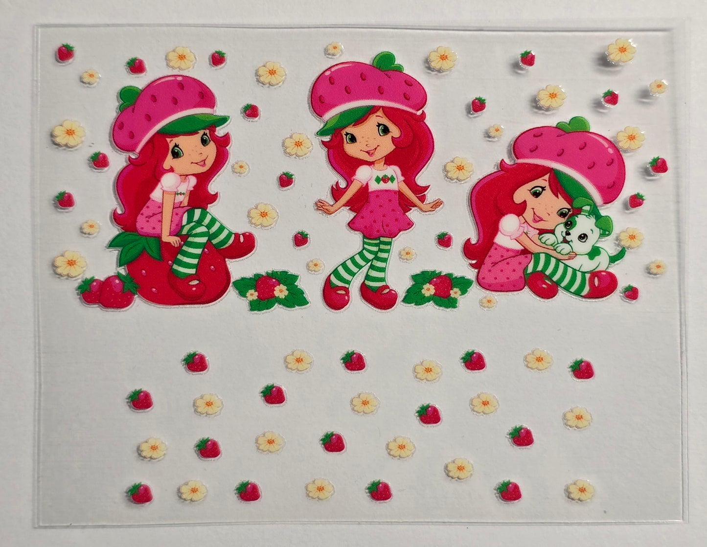 Mini Tumbler Keychain UV/DTF Wraps - Strawberry Shortcake - Multiple Designs Available