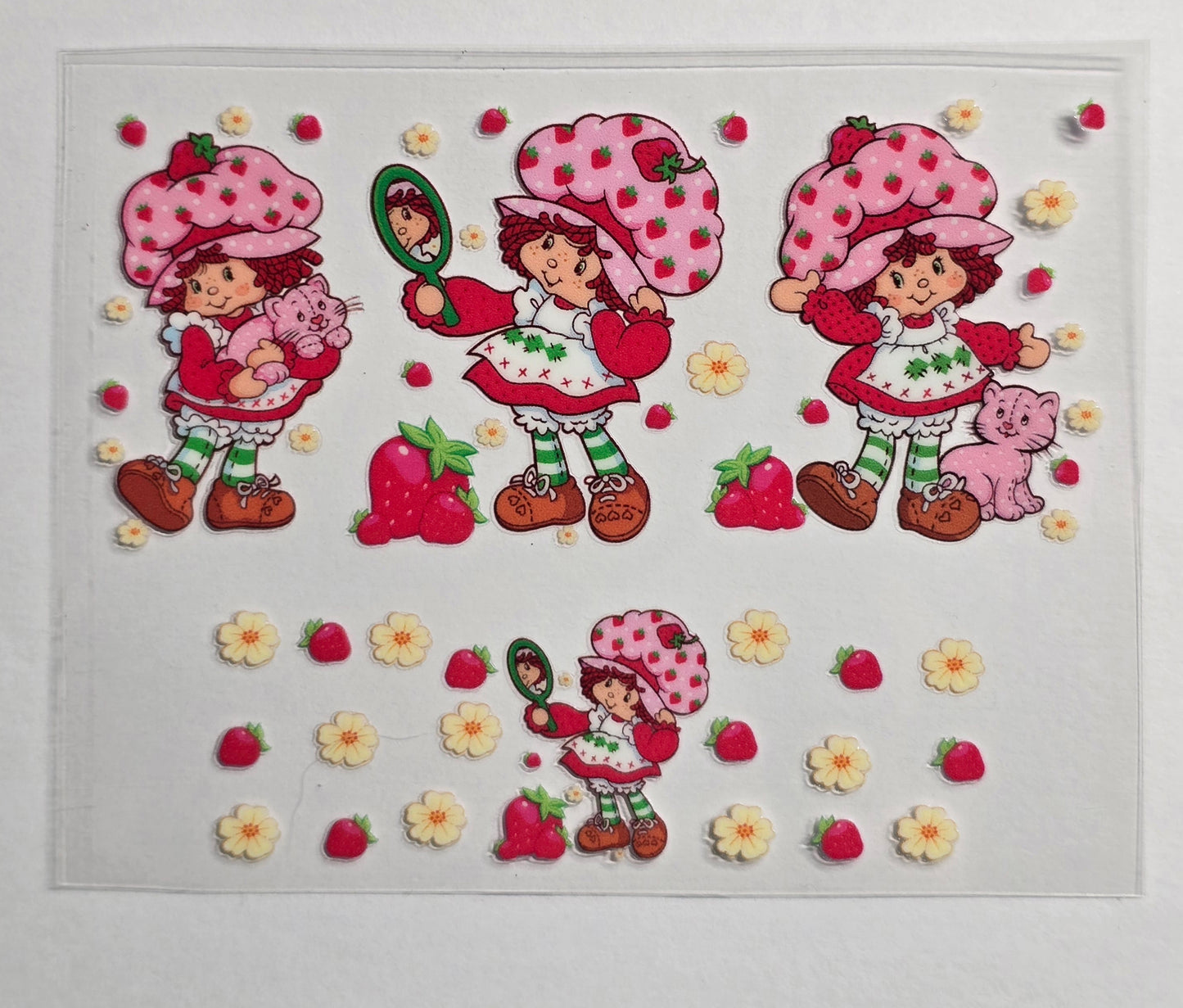 Mini Tumbler Keychain UV/DTF Wraps - Strawberry Shortcake - Multiple Designs Available