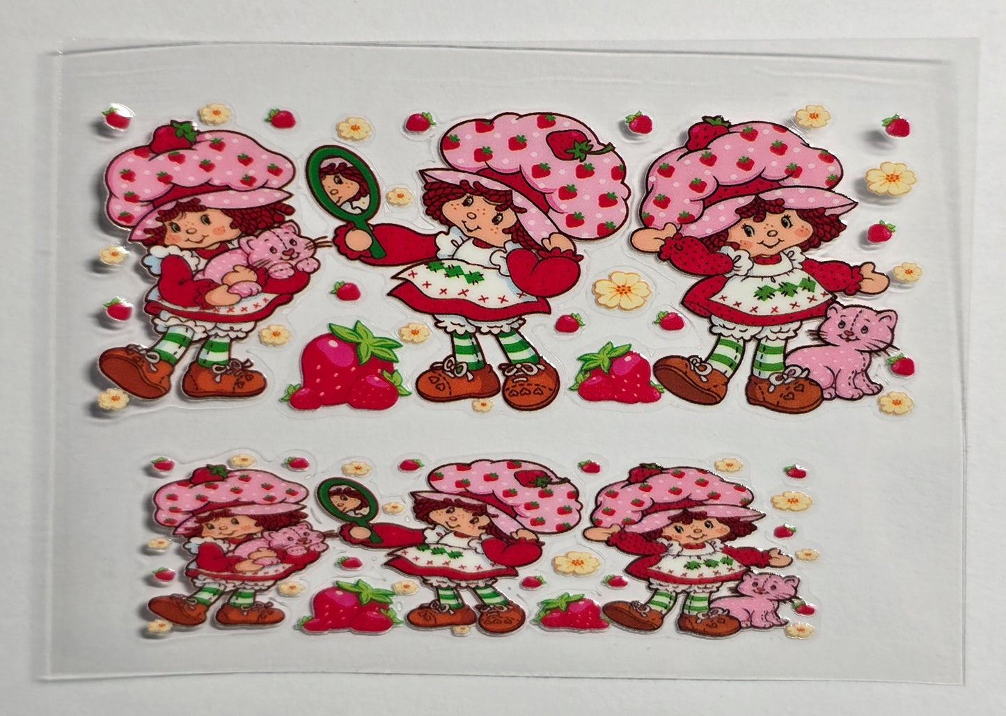Mini Tumbler Keychain UV/DTF Wraps - Strawberry Shortcake - Multiple Designs Available