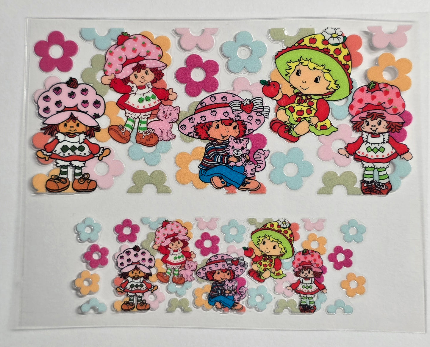 Mini Tumbler Keychain UV/DTF Wraps - Strawberry Shortcake - Multiple Designs Available