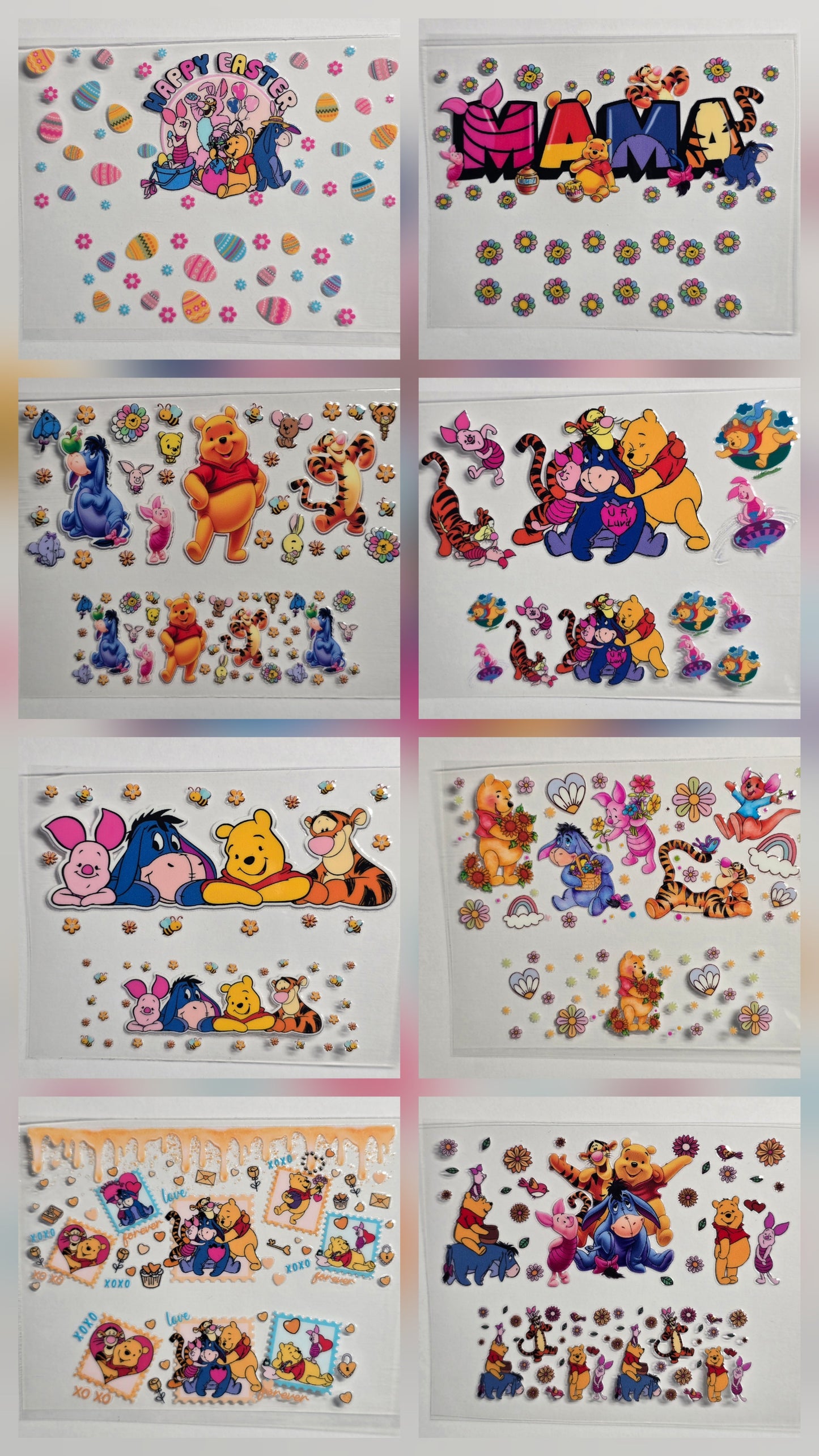 Mini Tumbler Keychain UV/DTF Wraps - Winnie the Pooh & Friends 1 - Multiple Designs Available