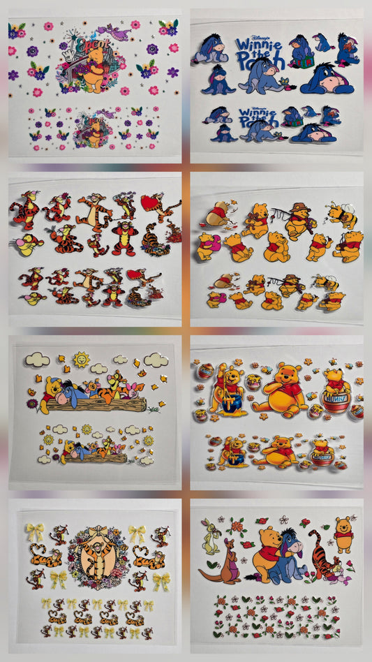 Mini Tumbler Keychain UV/DTF Wraps - Winnie the Pooh & Friends 2 - Multiple Designs Available