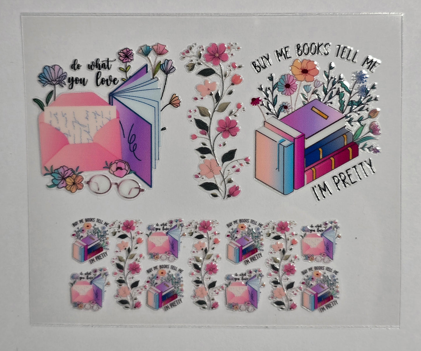 Mini Tumbler Keychain UV/DTF Wraps - Books 2