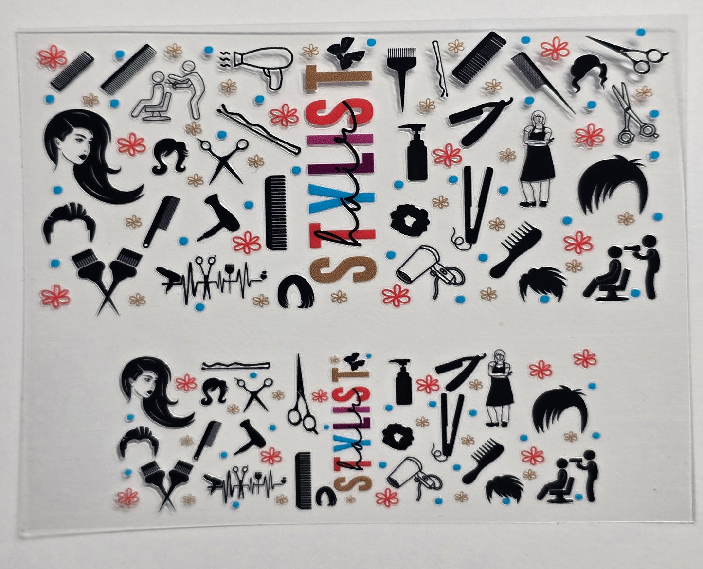 Mini Tumbler Keychain UV/DTF Wraps - Hair Stylist