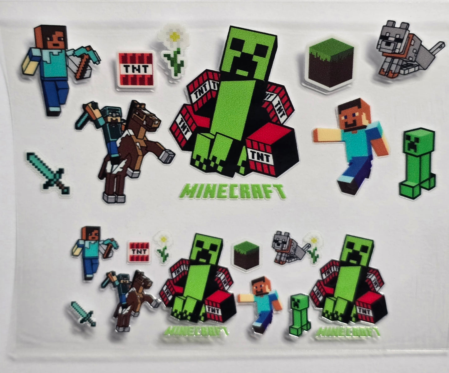 Mini Tumbler Keychain UV/DTF Wraps - Minecraft - Multiple Designs Available