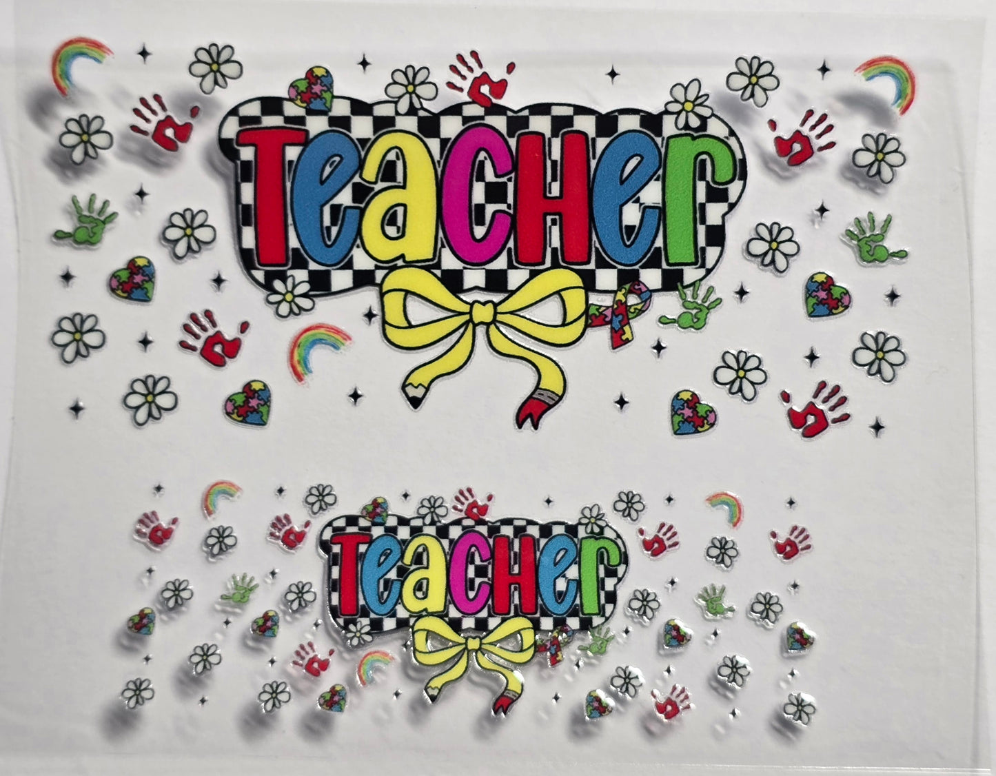 Mini Tumbler Keychain UV/DTF Wraps - Teacher 2 - Multiple Designs Available