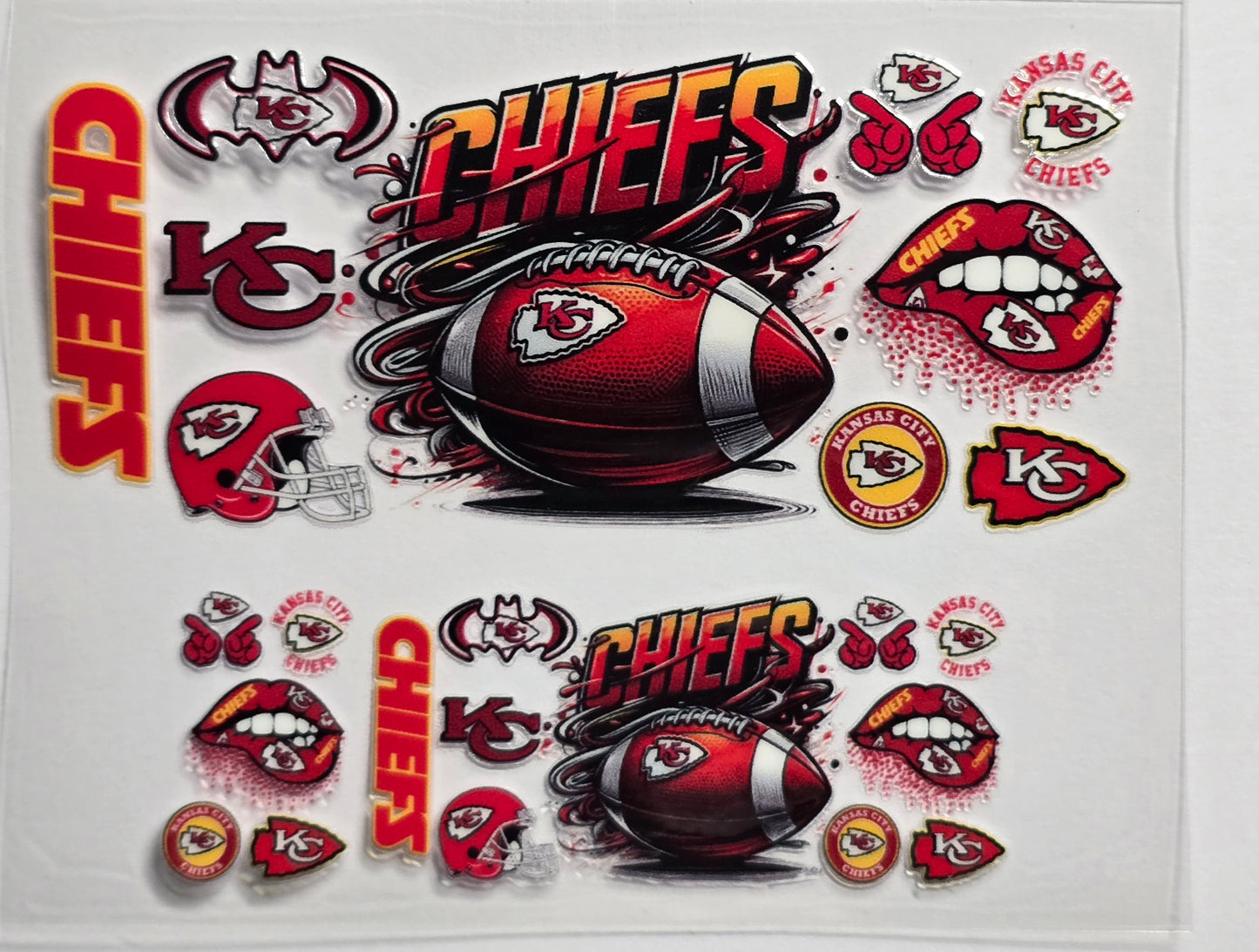 Mini Tumbler Keychain UV/DTF Wraps - Football - Kansas City - Multiple Designs Available