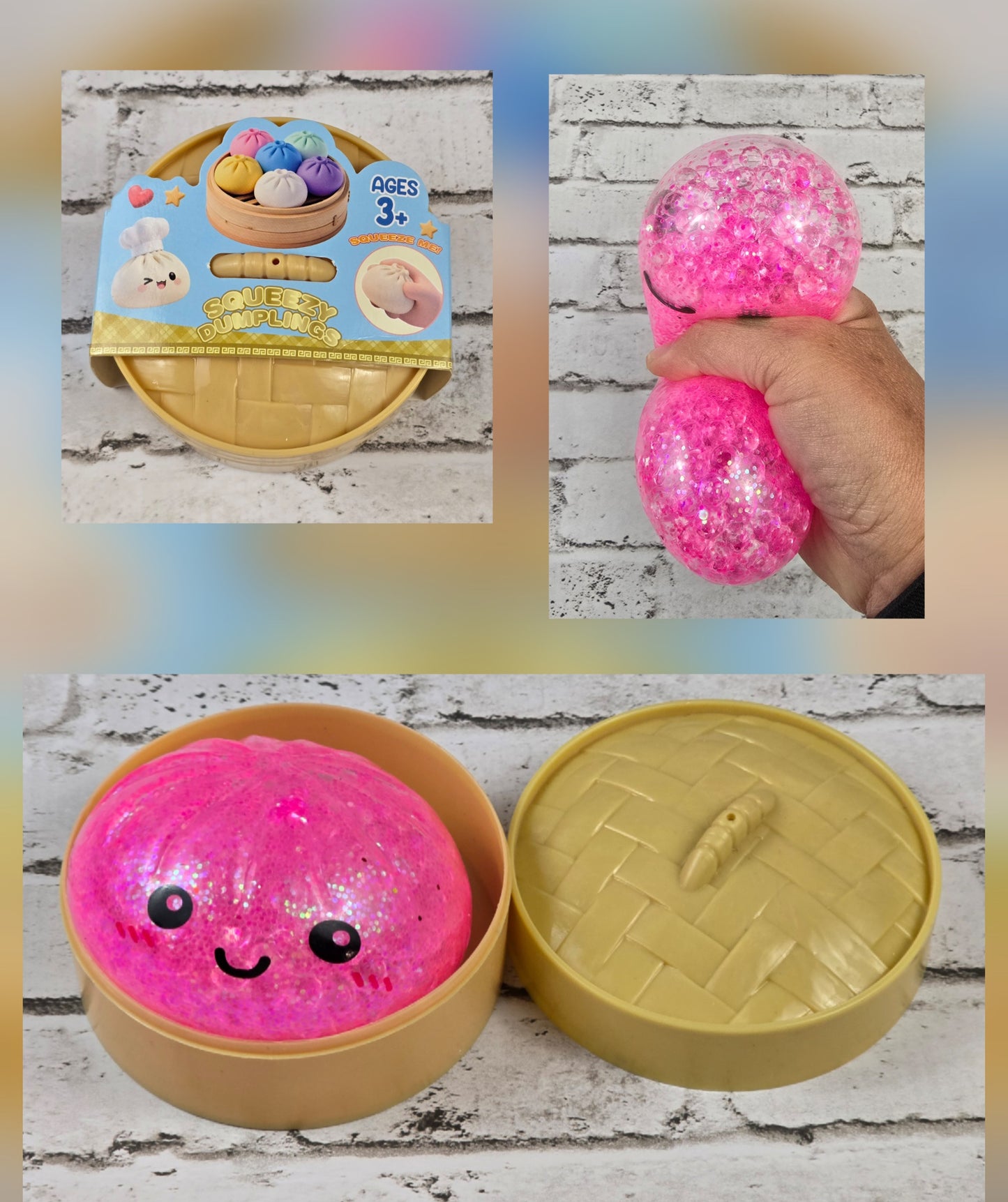 Glitter Bead Dumpling with Mini Steamer Case (G1) - Multiple Colors Available