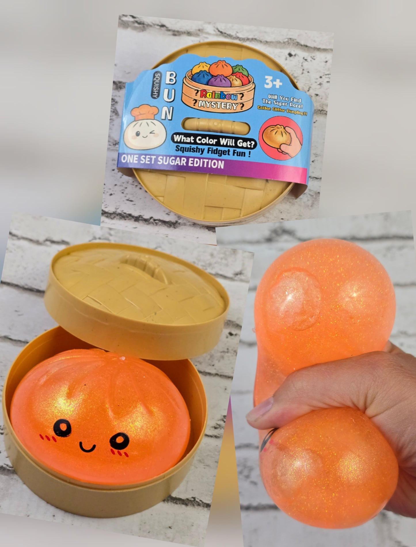 Sugar Edition Glitter Orange Dumpling in Mini Steamer Case