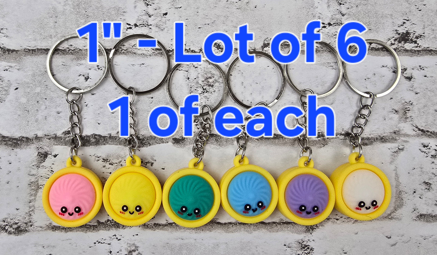 1" Dumpling Keychain - Multiple Colors Available