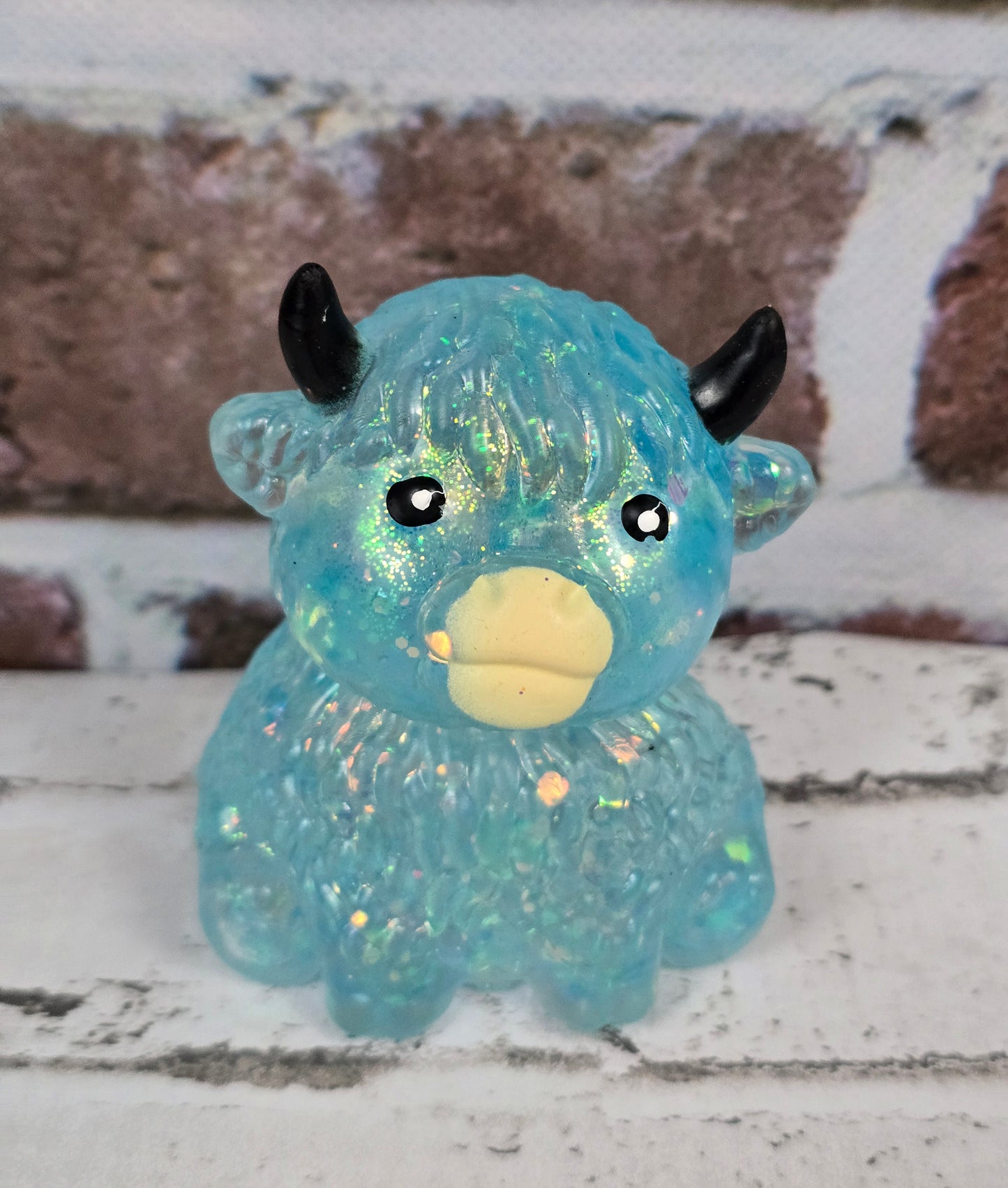 Glitter Cow Squishies – Slow‑Rise Maltose – 4 Sparkling Colors