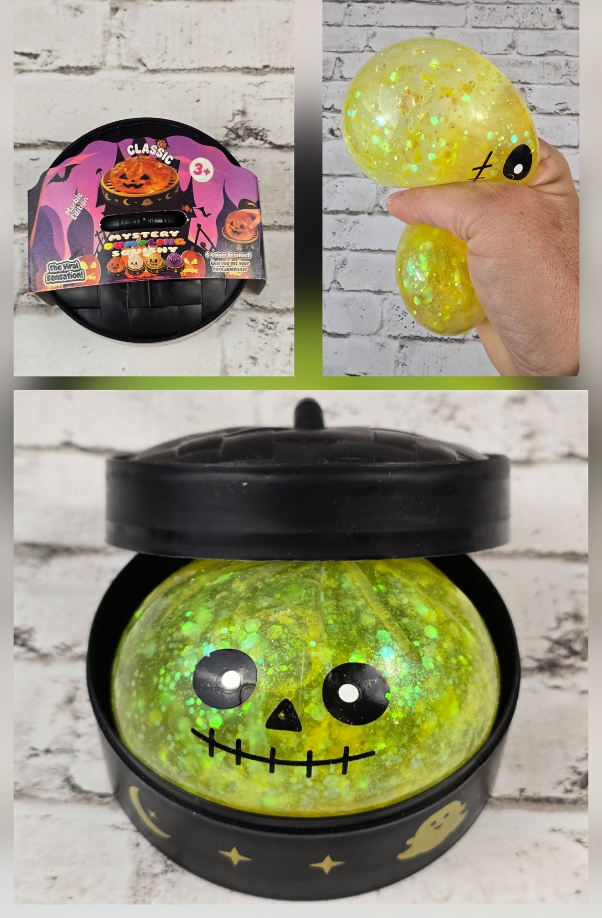 Halloween Squishy Dumplings in Halloween Steamer Case