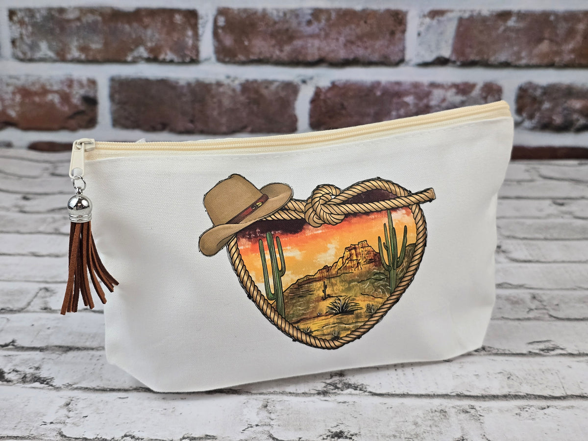 Western Country Themed Zipper Pouch Collection – Choose Your Design