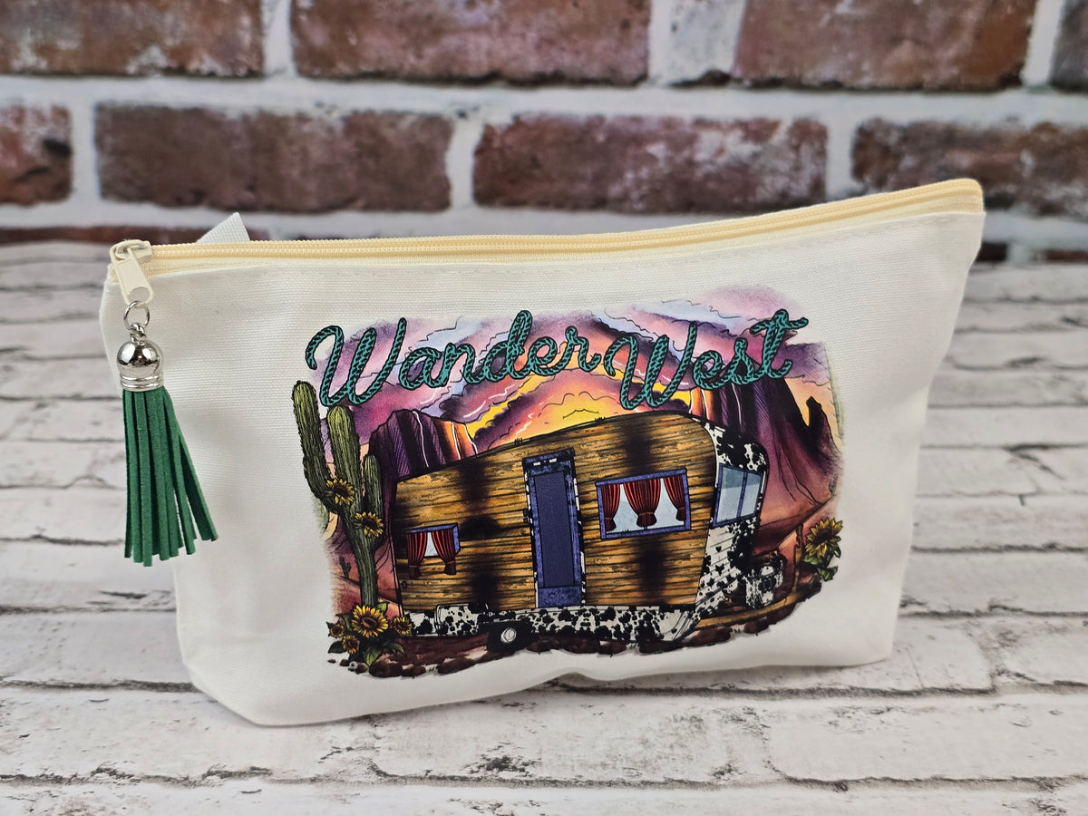 Wanderlust Travel Zipper Pouch Collection – Choose Your Design