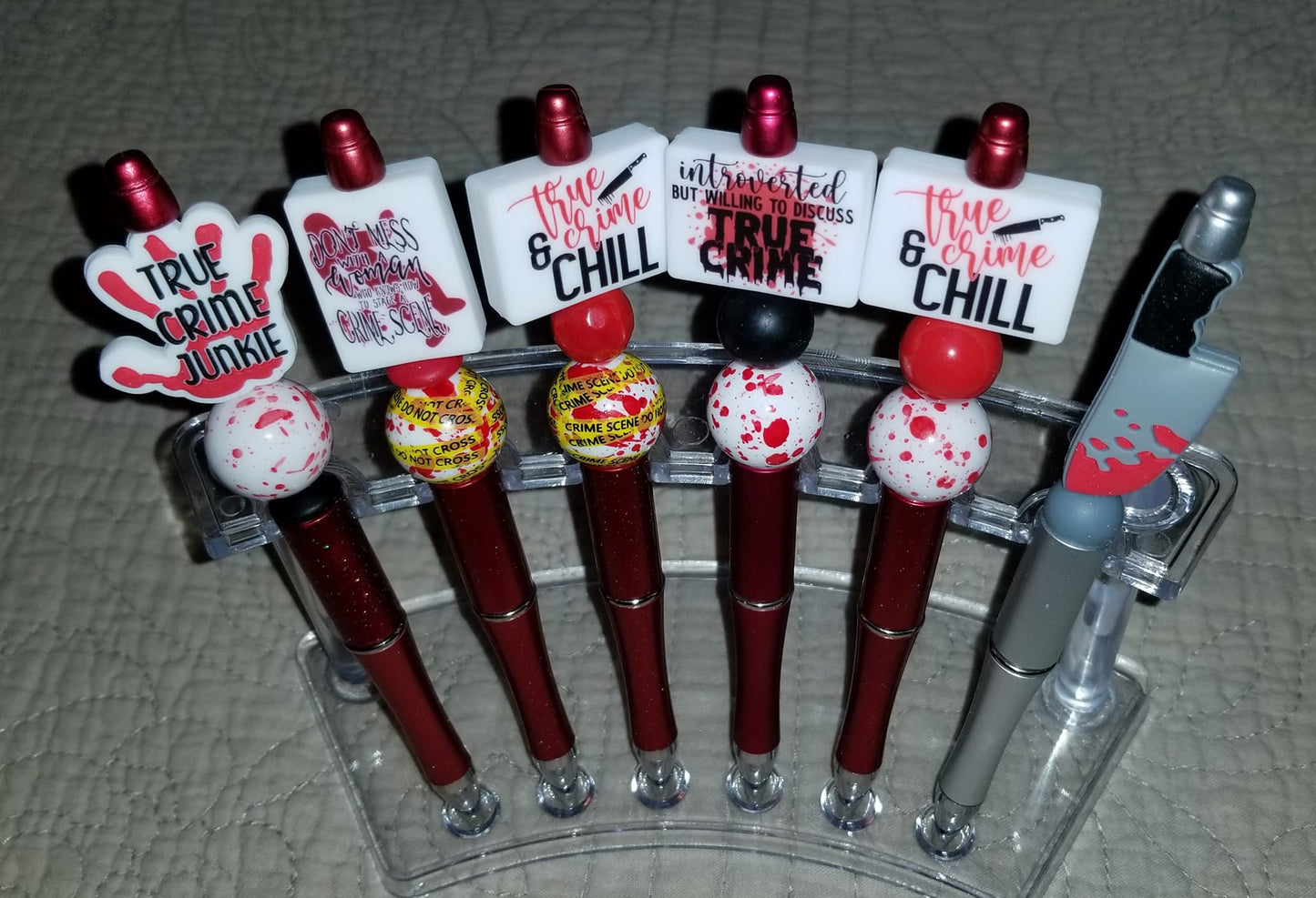 Halloween & True Crime Beaded Character Pen – Includes 1 Ink Refill