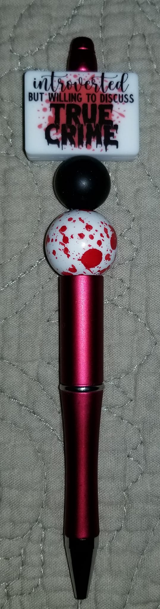 Halloween & True Crime Beaded Character Pen – Includes 1 Ink Refill