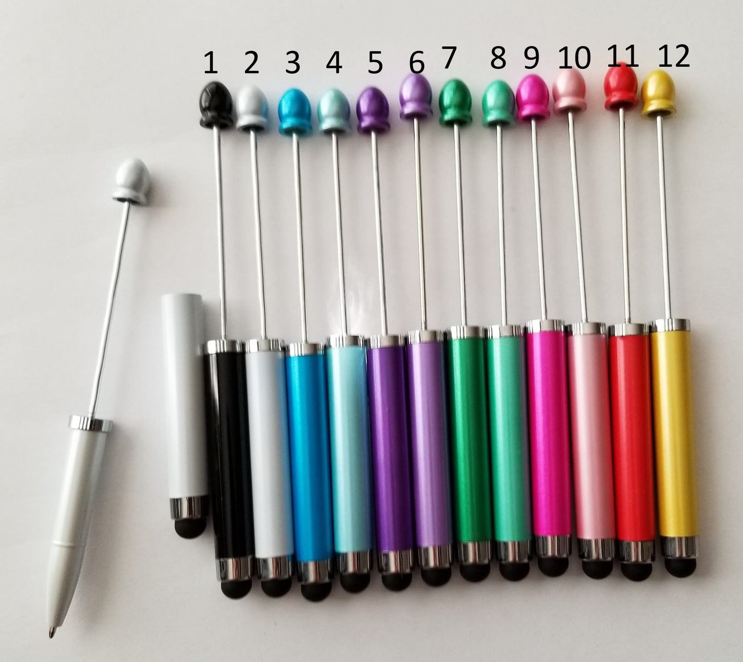 Beadable Stylus Pens - Available in Multiple Colors