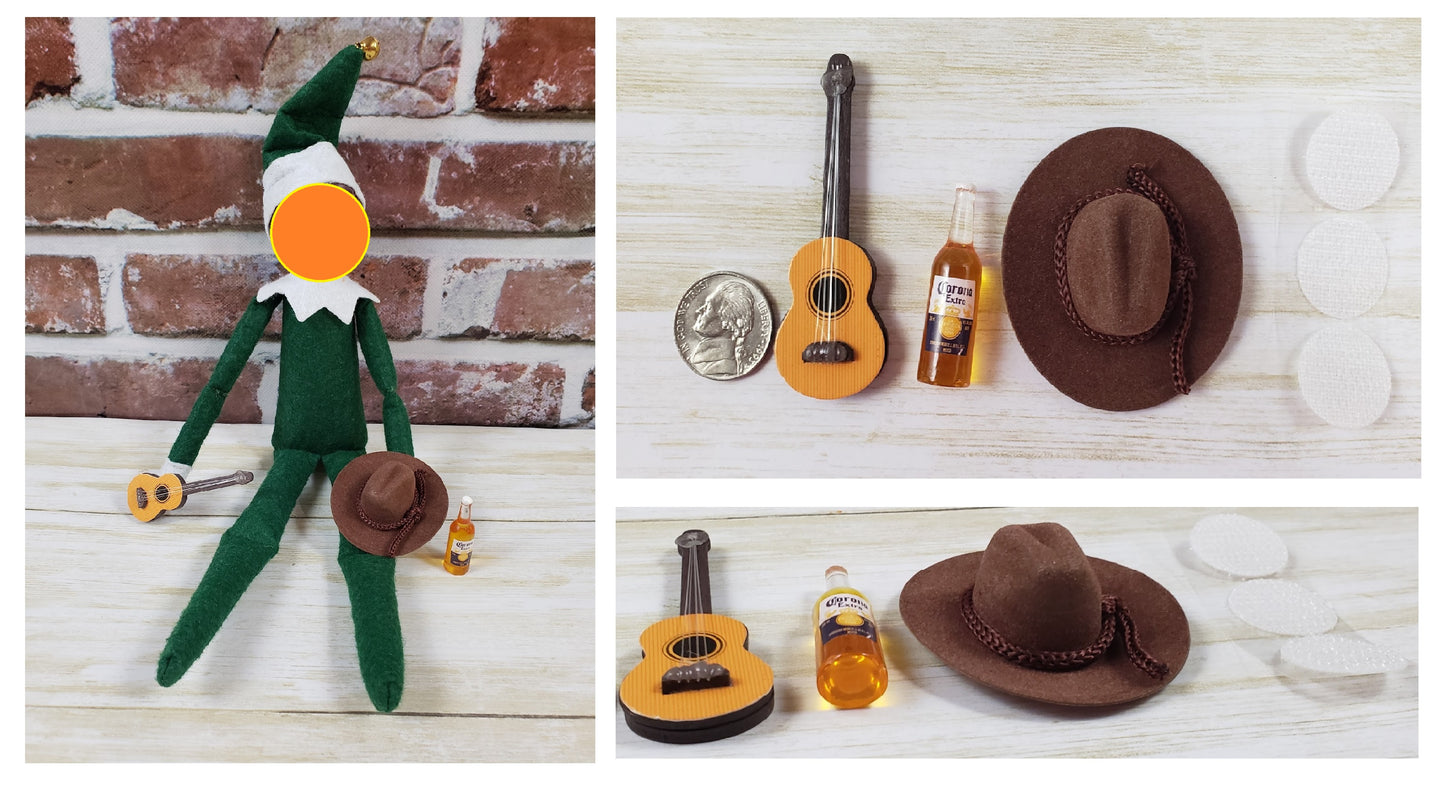 Miniature Cowboy Prop Set for Dolls and Scenes