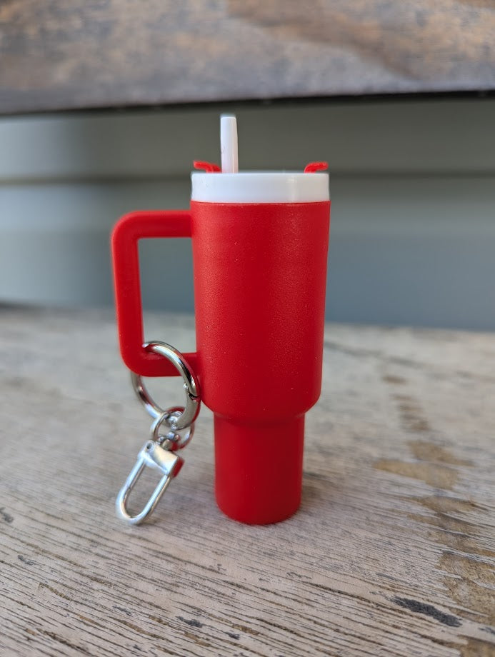 Keychain - Mini Tumbler Storage Container - Multiple Colors Available