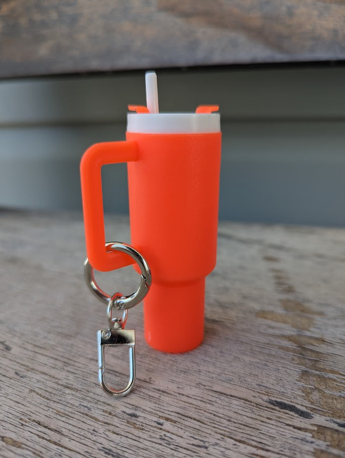 Keychain - Mini Tumbler Storage Container - Multiple Colors Available