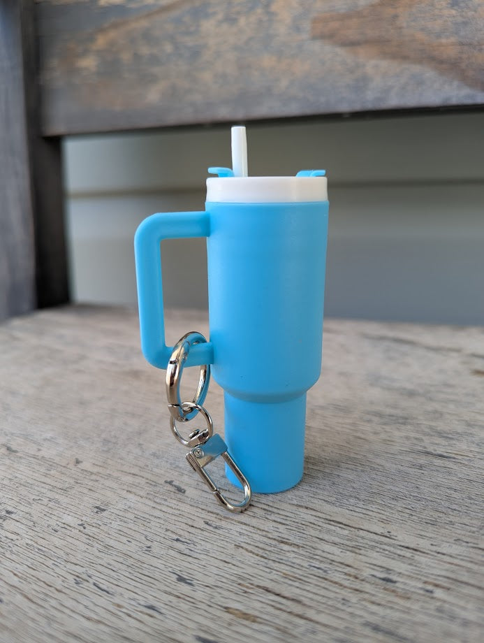 Keychain - Mini Tumbler Storage Container - Multiple Colors Available