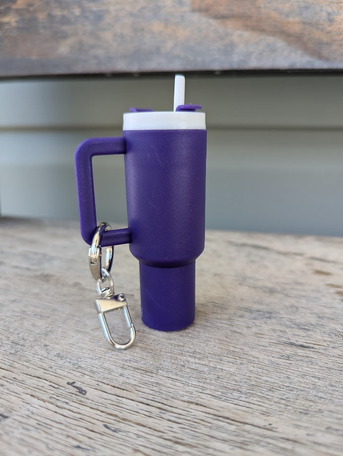 Keychain - Mini Tumbler Storage Container - Multiple Colors Available