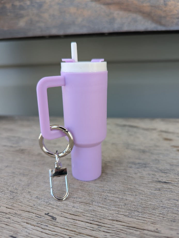 Keychain - Mini Tumbler Storage Container - Multiple Colors Available