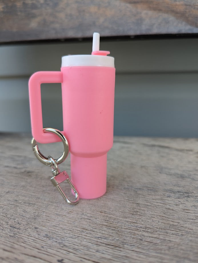 Keychain - Mini Tumbler Storage Container - Multiple Colors Available