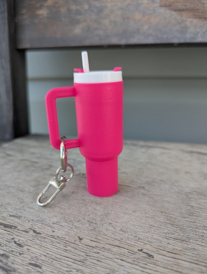 Keychain - Mini Tumbler Storage Container - Multiple Colors Available