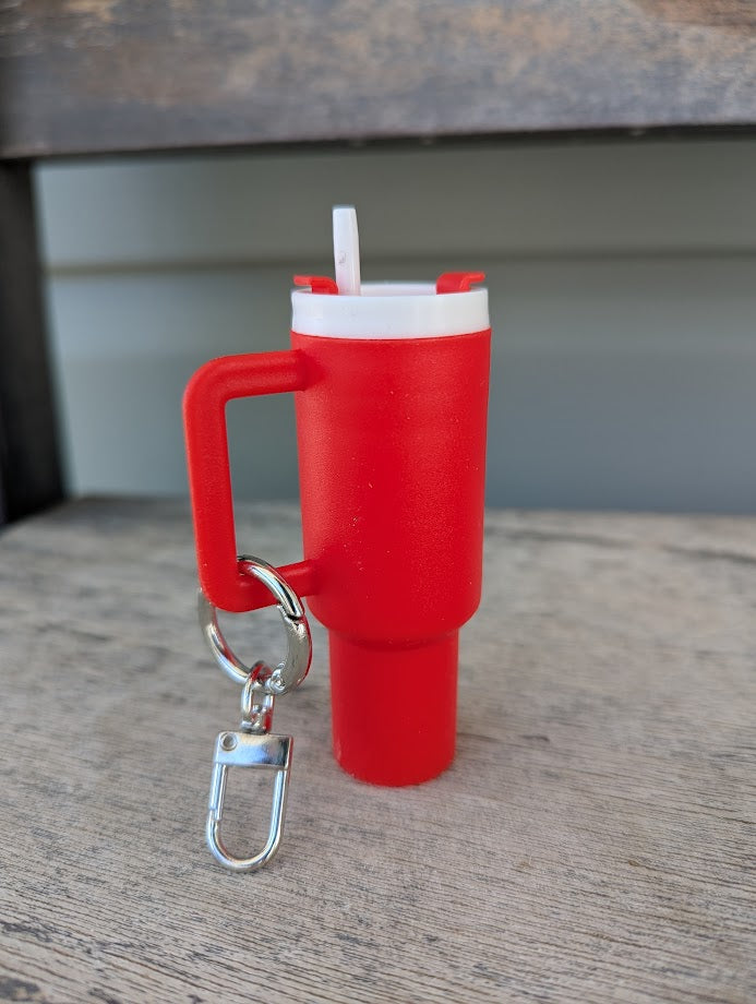 Keychain - Mini Tumbler Storage Container - Multiple Colors Available