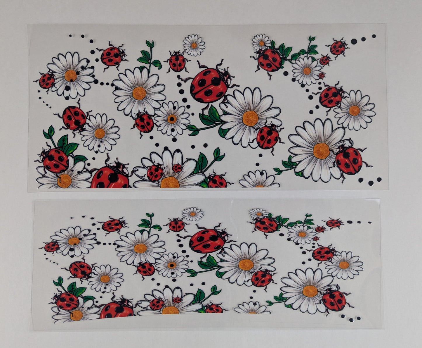 40 oz Ready to Apply UV DTF 2-piece wrap set - Flowers & Hearts - Multiple Designs Available