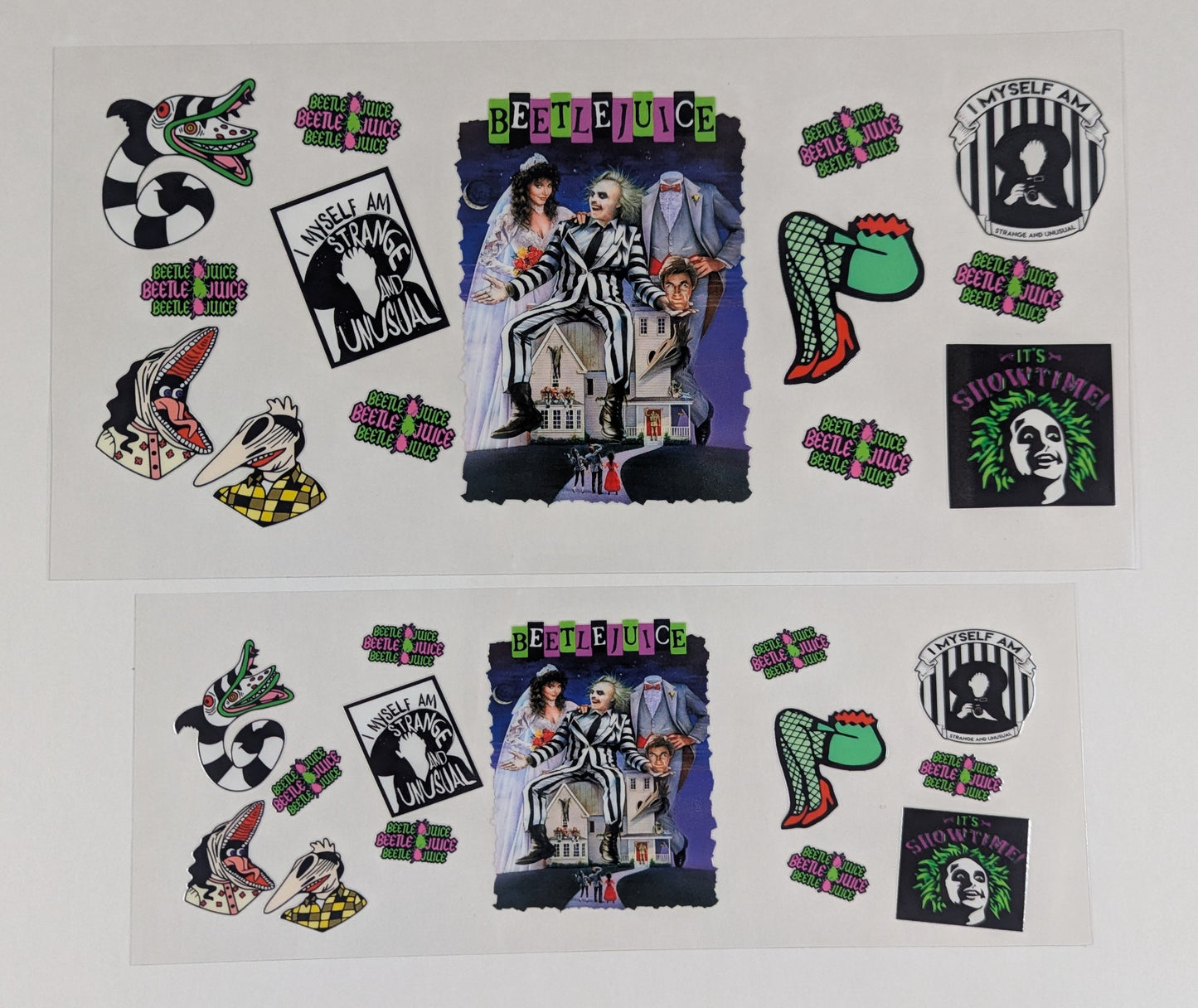 40 oz Ready to Apply UV DTF 2-piece wrap set - Horror & Crime Shows - Multiple Designs Available