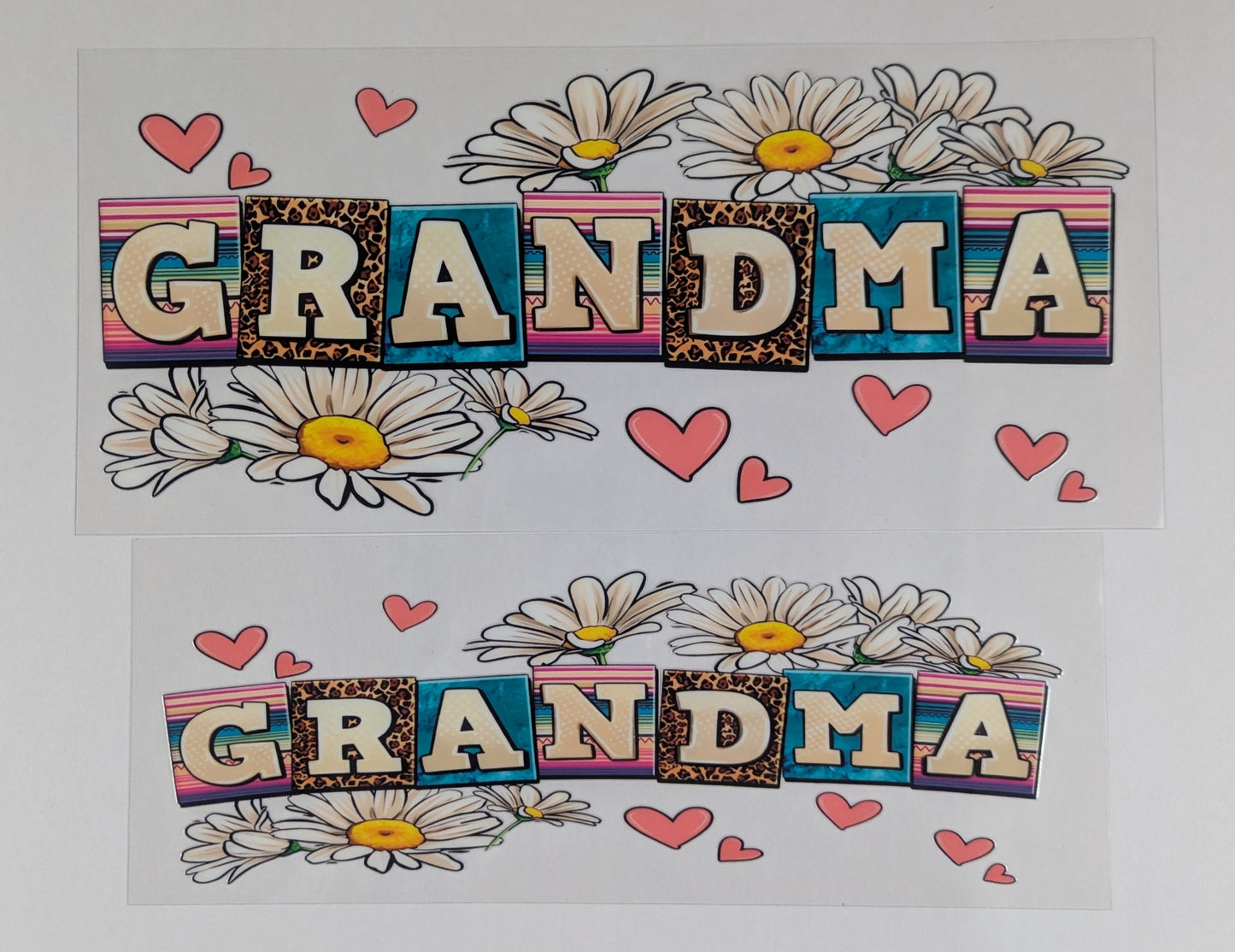 40 oz Ready to Apply UV DTF 2-piece wrap set - Grandma - Multiple Designs Available