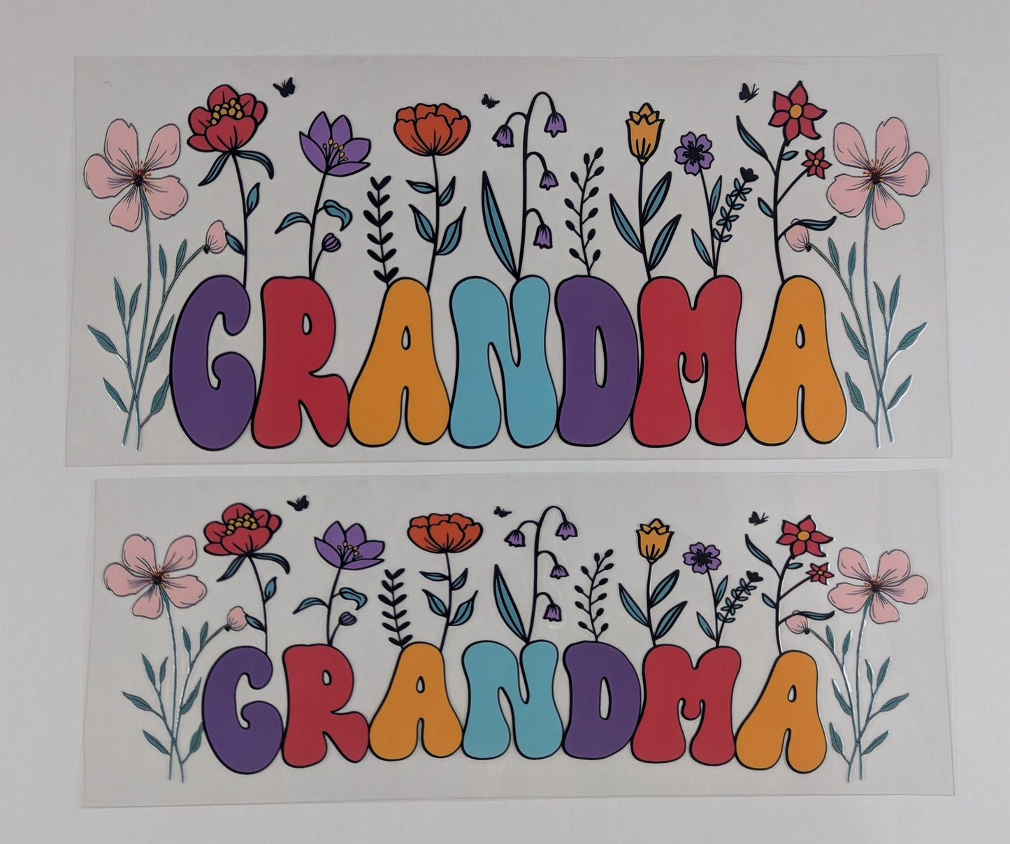 40 oz Ready to Apply UV DTF 2-piece wrap set - Grandma - Multiple Designs Available
