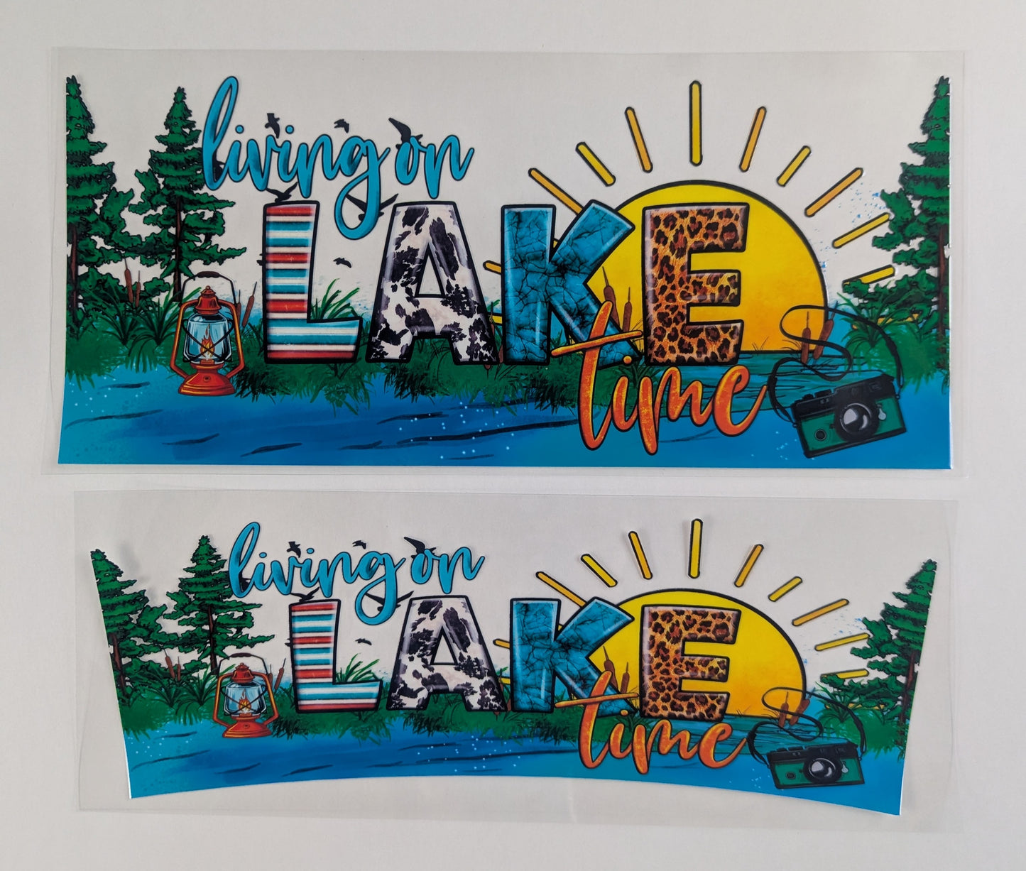 40 oz Ready to Apply UV DTF 2-piece wrap set - Outdoors - Multiple Designs Available