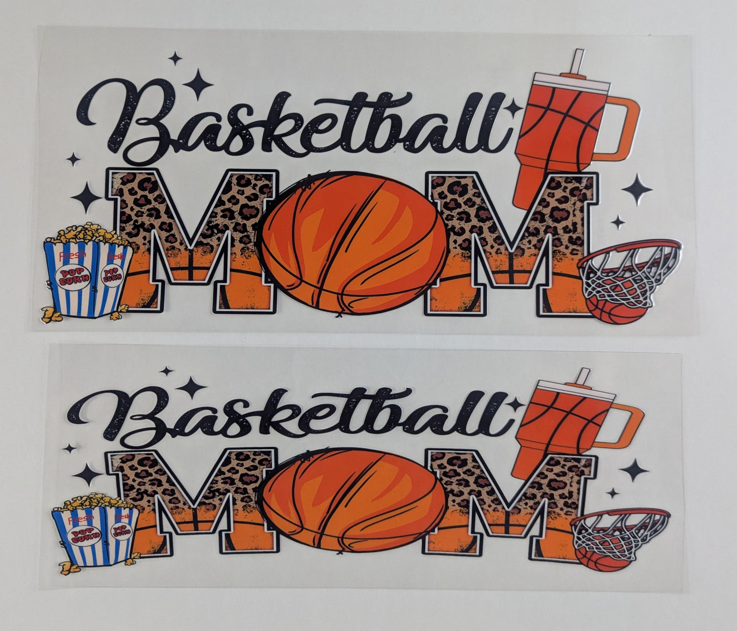 40 oz Ready to Apply UV DTF 2-piece wrap set - Sports Mom - Multiple Designs Available