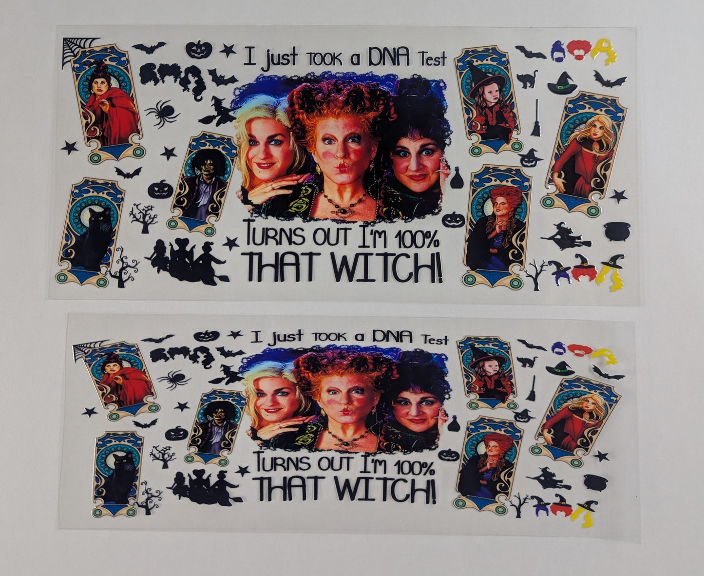 40 oz Ready to Apply UV DTF 2-piece wrap set - Witches - Multiple Designs Available