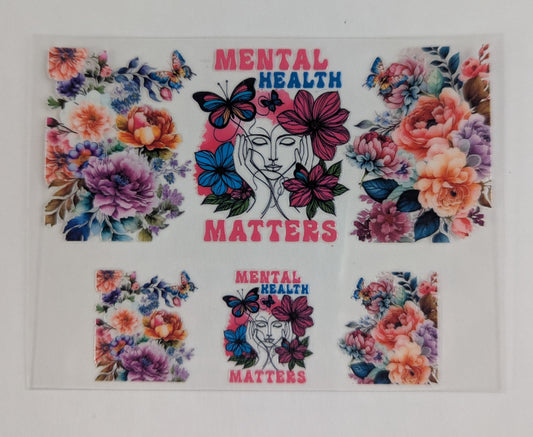 Mini Tumbler Keychain UV/DTF Wraps - Awareness - Mental Health