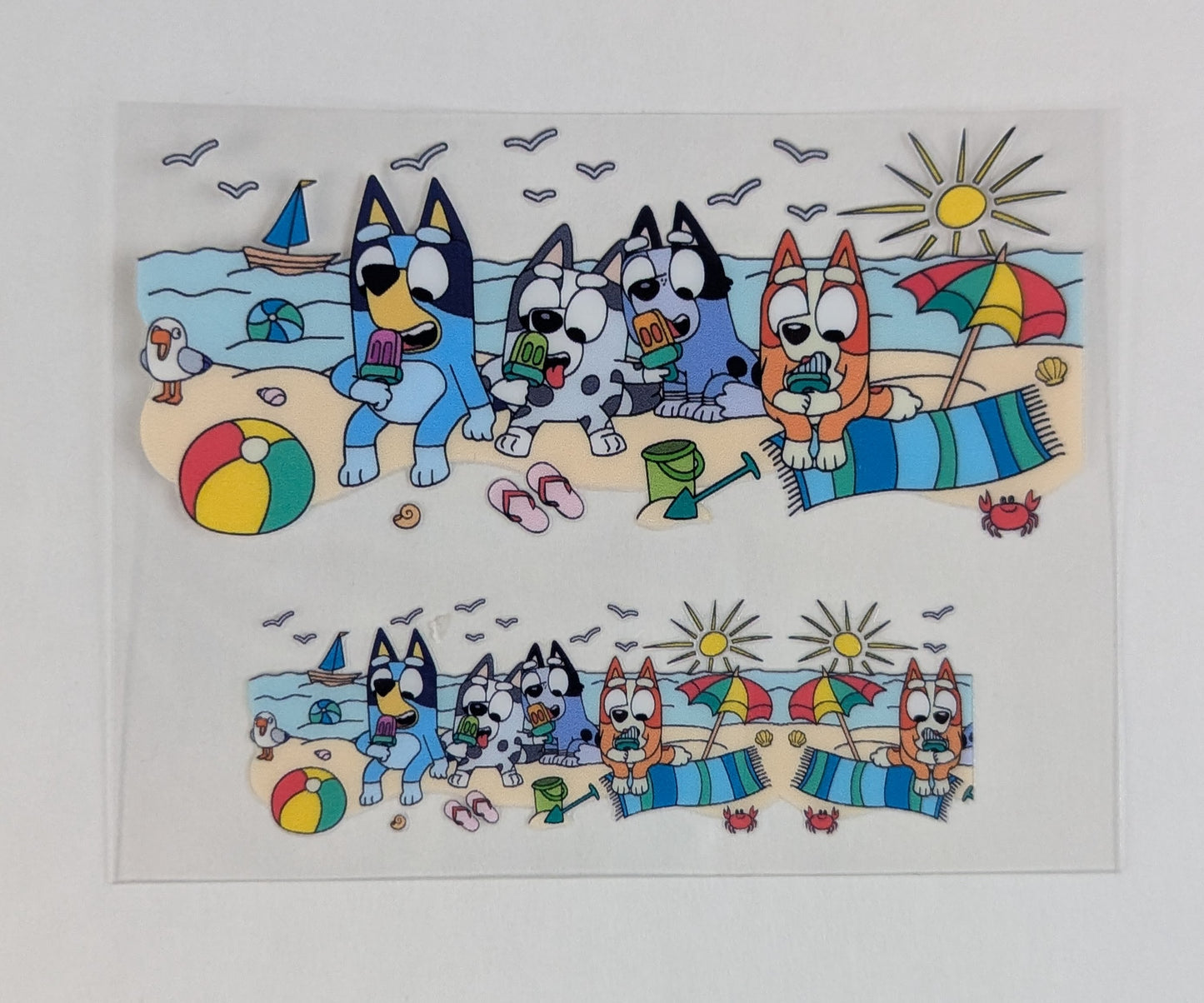 Mini Tumbler Keychain UV/DTF Wraps - Blue Dog - Multiple Designs Available