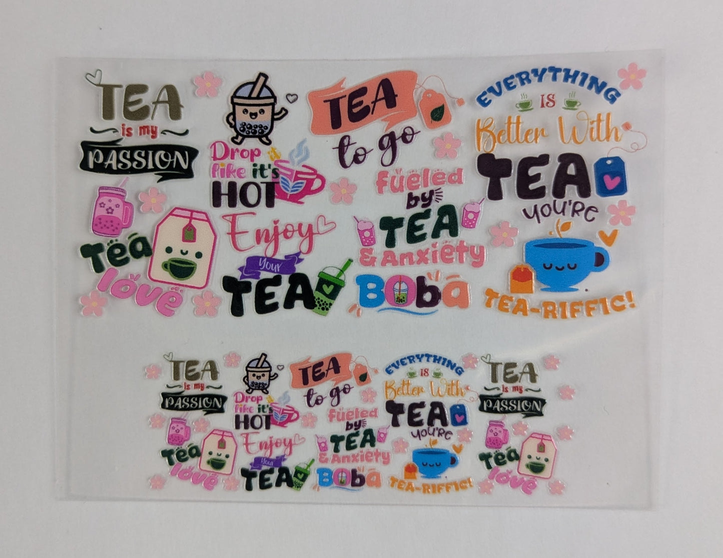 Mini Tumbler Keychain UV/DTF Wraps - Bubble Tea - Multiple Designs Available