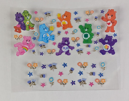 Mini Tumbler Keychain UV/DTF Wraps - Care Bear - Multiple Designs Available