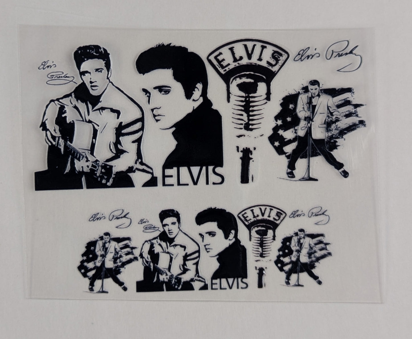 Mini Tumbler Keychain UV/DTF Wraps - Elvis