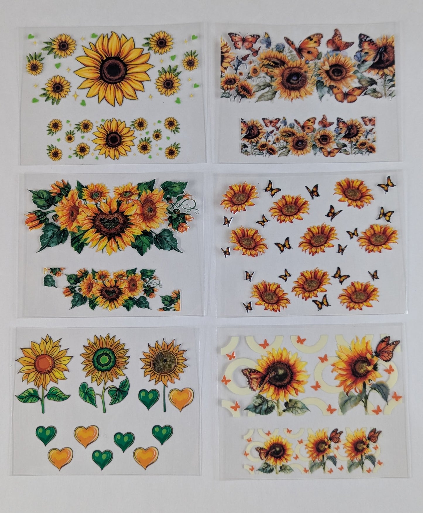 Mini Tumbler Keychain UV/DTF Wraps - Flowers - Sunflowers - Multiple Designs Available