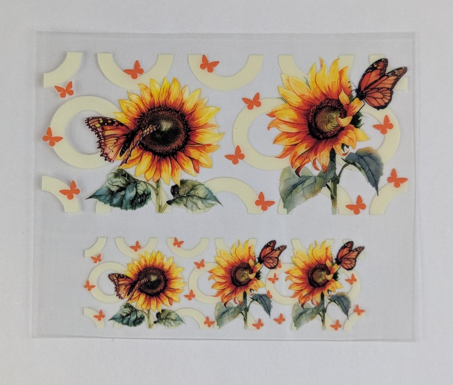 Mini Tumbler Keychain UV/DTF Wraps - Flowers - Sunflowers - Multiple Designs Available